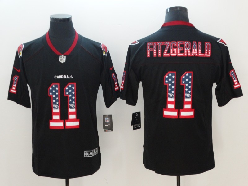Men's Arizona Cardinals Larry Fitzgerald #11 Black Alternate Jersey